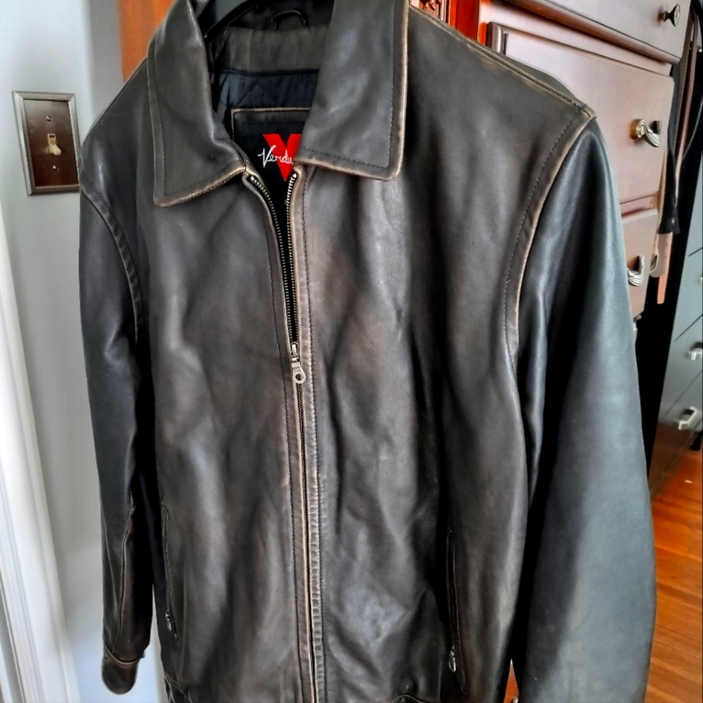 Men's Verducci leather coat